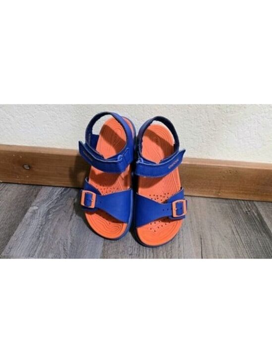 Other - Geox J Sandal Fusbetto Royal Blue/Orange Water Friendly Kids Sz 1 Hook And Loop